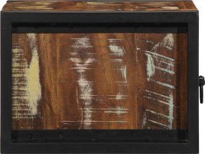 Szafka nocna wielokolorowa 40x35x25 cm lite drewno odzyskane 6