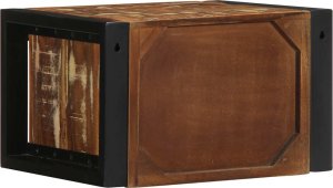 Szafka nocna wielokolorowa 40x35x25 cm lite drewno odzyskane 7