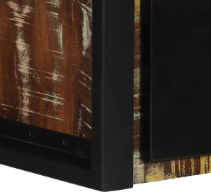 Szafka nocna wielokolorowa 40x35x25 cm lite drewno odzyskane 10