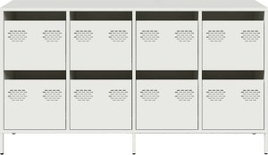 Szafka, biała, 135x39x73,5 cm, stal walcowana na zimno 5