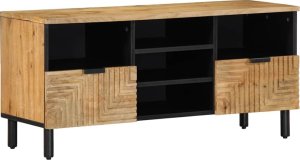 Szafka RTV Brązowa 100x33x46 cm Drewno lite Mango 1