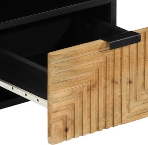 vidaXL Szafka RTV Brązowa 100x33x46 cm Drewno lite Mango 7