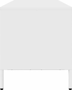 Szafka RTV, biała, 202x39x43,5 cm, stal walcowana na zimno 6