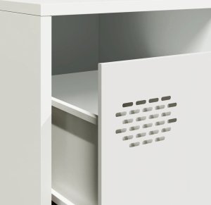 Szafka RTV, biała, 202x39x43,5 cm, stal walcowana na zimno 9