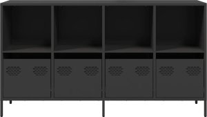 Szafka, czarna, 135x39x73,5 cm, stal walcowana na zimno 5