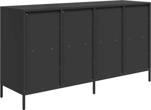 Szafka, czarna, 135x39x73,5 cm, stal walcowana na zimno 7