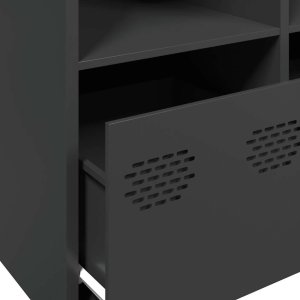 Szafka, czarna, 135x39x73,5 cm, stal walcowana na zimno 9