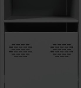 Szafka, czarna, 135x39x73,5 cm, stal walcowana na zimno 10