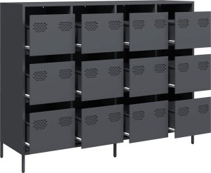 Szafka, antracytowa, 135x39x103,5 cm, stal walcowana na zimno 4