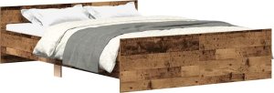 Rama łóżka bez materaca Stare drewno 140x200cm Drewno klejone 2