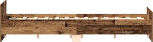 Rama łóżka bez materaca Stare drewno 140x200cm Drewno klejone 6