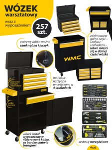 Szafka narzędziowa wózek warsztatowy 257 el. 3