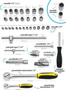 Szafka narzędz. wózek warsztatowy 253el. 18