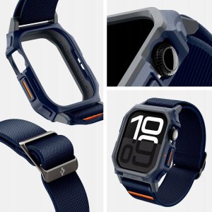 Futerał SPIGEN Litefit ”PRO” do Apple Watch 10 (46 MM) navy blue 10
