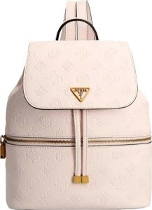 Guess, Helaina, Polyurethane, Textile Backpack, Light Pink, Lined Compartment, 03320, For Women, 24 x 30 x 13 cm For Women 1