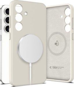TECH-PROTECT LIQUID SILICONE MAGSAFE GALAXY S25 COSMIC LATTE 1