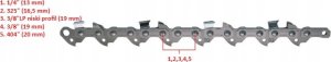 McCulloch OREGON SAW CHAIN   37.5cm/64/325"/1.5 PowerCut 3