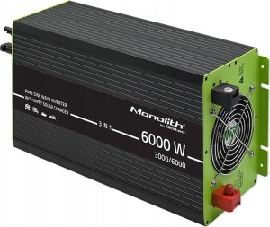 qoltec Przetwornica solarna 3w1 z funkcją ładowania AC | MPPT | UPS |   ATS | 3000W | 6000W | 12V na 230V | Czysty Sinus 1