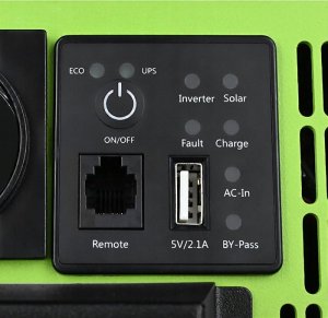 qoltec Przetwornica solarna 3w1 z funkcją ładowania AC | MPPT | UPS |   ATS | 2000W | 4000W | 12V n 230V | Czysty Sinus 2