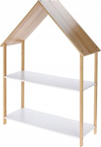 Regał do pokoju dziecka domek, bambus i MDF, 80 x 30 x 108 cm 1