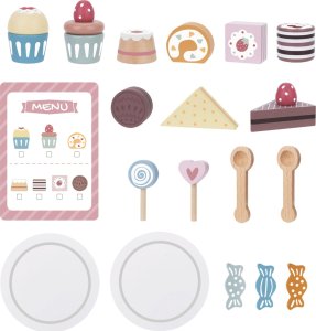 TOOKY TOY Patera Słodkości Drewniany Stojak Babeczki Ciasta 10