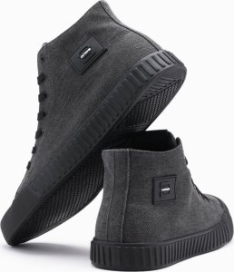 Męskie buty trampki canvas z wysoką cholewką  czarne V1 OM-FOTH-0186 41 4