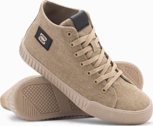 Buty trampki męskie canvas z wysoką cholewką  jasnobrązowe V3 OM-FOTH-0186 42 1