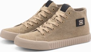 Buty trampki męskie canvas z wysoką cholewką  jasnobrązowe V3 OM-FOTH-0186 42 2