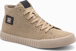 Buty trampki męskie canvas z wysoką cholewką  jasnobrązowe V3 OM-FOTH-0186 42 4