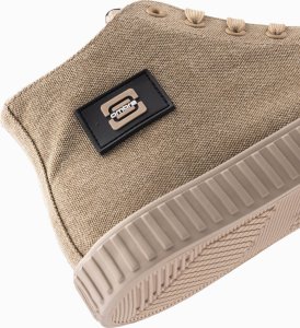 Buty trampki męskie canvas z wysoką cholewką  jasnobrązowe V3 OM-FOTH-0186 42 5