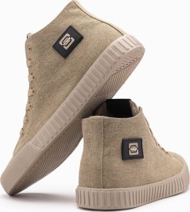 Buty trampki męskie canvas z wysoką cholewką  jasnobrązowe V3 OM-FOTH-0186 45 2