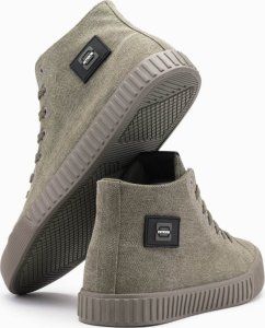 Buty męskie trampki canvas z wysoką cholewką  oliwkowe V2 OM-FOTH-0186 40 5