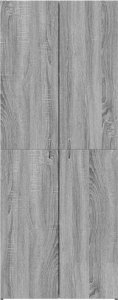 vidaXL Szafka na dokumenty Szara Sonoma 60x32x153 cm Drewno klejone 4