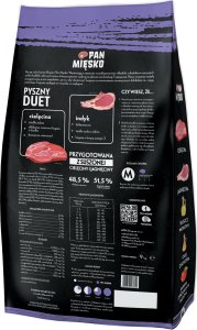 Pan Mięsko Karma sucha dla psa Cielęcina z jagnięciną (senior) chrupki M 9kg 2