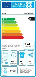 DRYER HD80-A3959R-S HAIER 17
