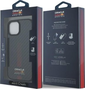 Red Bull RBHMP15S24CFGSMK iPhone 15 6.1" hardcase black/black Carbon Fiber Power Bar MagSafe 8