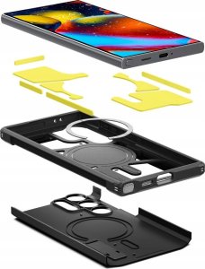 Spigen Etui Tough Armor MagSafe do Galaxy S25 Ultra - czarne 4
