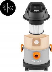 ZEEGMA ZE-ZONDER PRO COMPACT Industrial vacuum cleaner with dry and wet function 1000W 8
