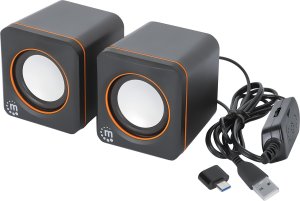 Głośniki komputerowe Manhattan 2600 Series Czarny, Pomarańczowy Przewodowa 6 W 5