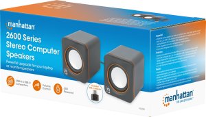 Głośniki komputerowe Manhattan 2600 Series Czarny, Pomarańczowy Przewodowa 6 W 9