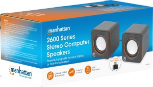 Głośniki komputerowe Manhattan 2600 Series Czarny, Pomarańczowy Przewodowa 6 W 10