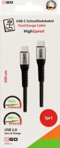 Kabel USB 2GO USB-C - USB-C 2 m Czarny (797511) 2