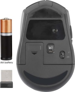 Manhattan 190343 myszka Uniwersalne Oburęczny RF Wireless Optyczny 1600 DPI 6