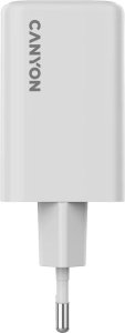 Canyon CU65ACC Aparat cyfrowy, Kontroler do gier, Słuchawki, Zestaw słuchawkowy, Telefon komórkowy, Laptop, Power bank, Smartfon Biały Prąd przemienny Szybkie ładowanie Wewnętrzna 2