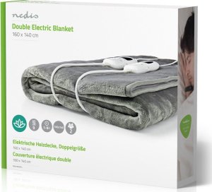 Nedis PEBL130CWT2 koc elektryczny 120 W Szary, Biały Polar, Poliester 8