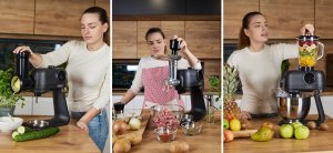 Robot planetarny Yoer Robot Kuchenny PLANETARNY Wielofunkcyjny 5,5L Mikser BLENDER 2200W + 43 el. - Astralo Pro KM04BK 2