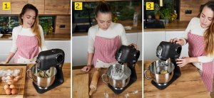 Robot planetarny Yoer Robot Kuchenny PLANETARNY Wielofunkcyjny 5,5L Mikser BLENDER 2200W + 43 el. - Astralo Pro KM04BK 5