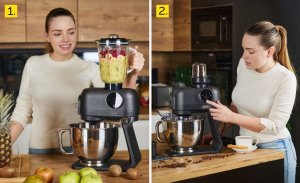 Robot planetarny Yoer Robot Kuchenny PLANETARNY Wielofunkcyjny 5,5L Mikser BLENDER 2200W + 43 el. - Astralo Pro KM04BK 8