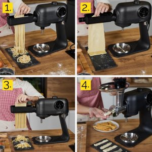 Robot planetarny Yoer Robot Kuchenny PLANETARNY Wielofunkcyjny 5,5L Mikser BLENDER 2200W + 43 el. - Astralo Pro KM04BK 9