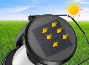 Nocna LAMPA Latarka KEMPINGOWA Retro SOLARNA Turystyczna LED 4510 8